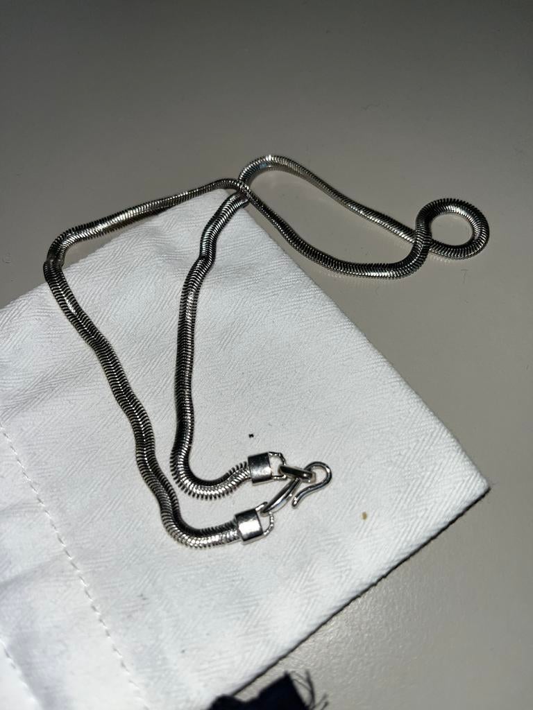 Sterling zilveren halsketting 925, Ophalen of Verzenden, Zo goed als nieuw, Zilver