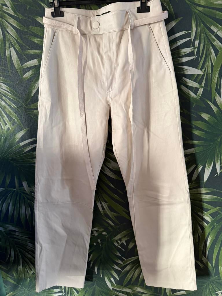 Ibana * mooie leren broek ( maat 36) Opruiming!, Verzenden, Wit, Zo goed als nieuw, Maat 36 (S)