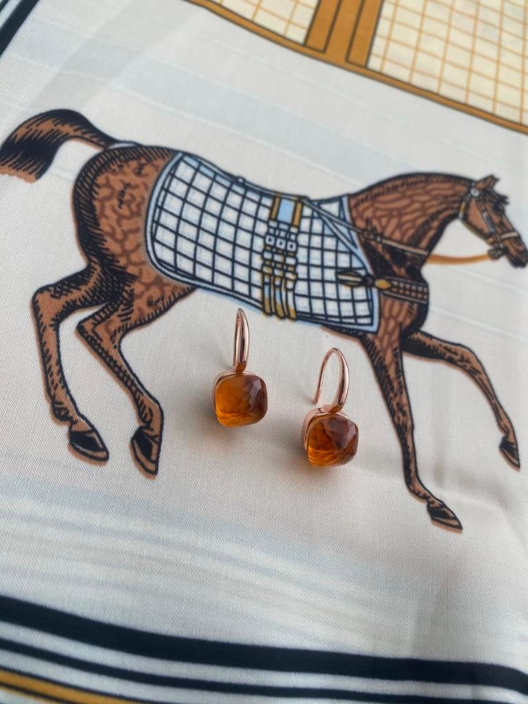 Pomellato Stijl Oorbellen Warme Amberkleur, Sieraden, Tassen en Uiterlijk, Overige materialen, Hangers, Verzenden, Nieuw