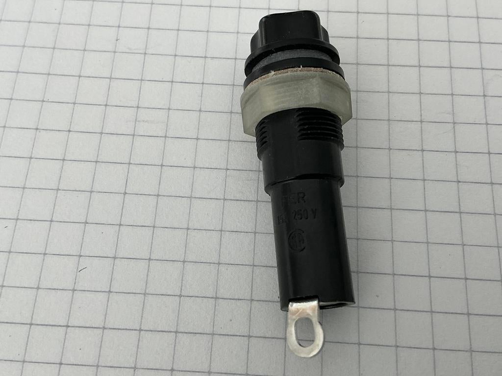 Glaszekeringhouder 5 x 20mm zwart chassismontage 15A, Ophalen of Verzenden, Zo goed als nieuw, NA, NA