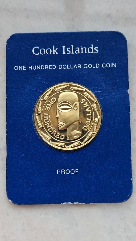 100 dollar cook island, Ophalen of Verzenden, Goud