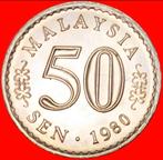 Ⰺ MOON AND STAR ERROR (1967-1988): MALAYSIA 50 SEN 1980 RARE, Ophalen of Verzenden, Zuidoost-Azië, Losse munt