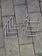 Metalen haken  voor bloembakken , 8 stuks, Ophalen of Verzenden, Gebruikt, 100 tot 250 mm, Overige typen