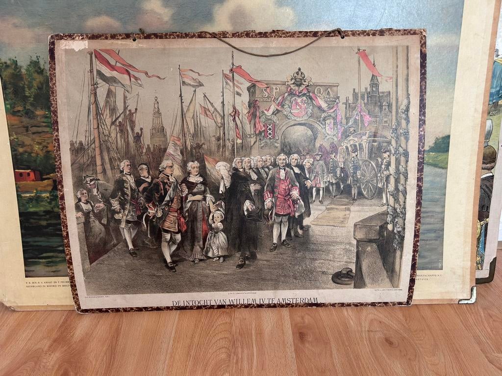 Schoolplaat intocht willen iv te amsterdam, Ophalen, Geschiedenis