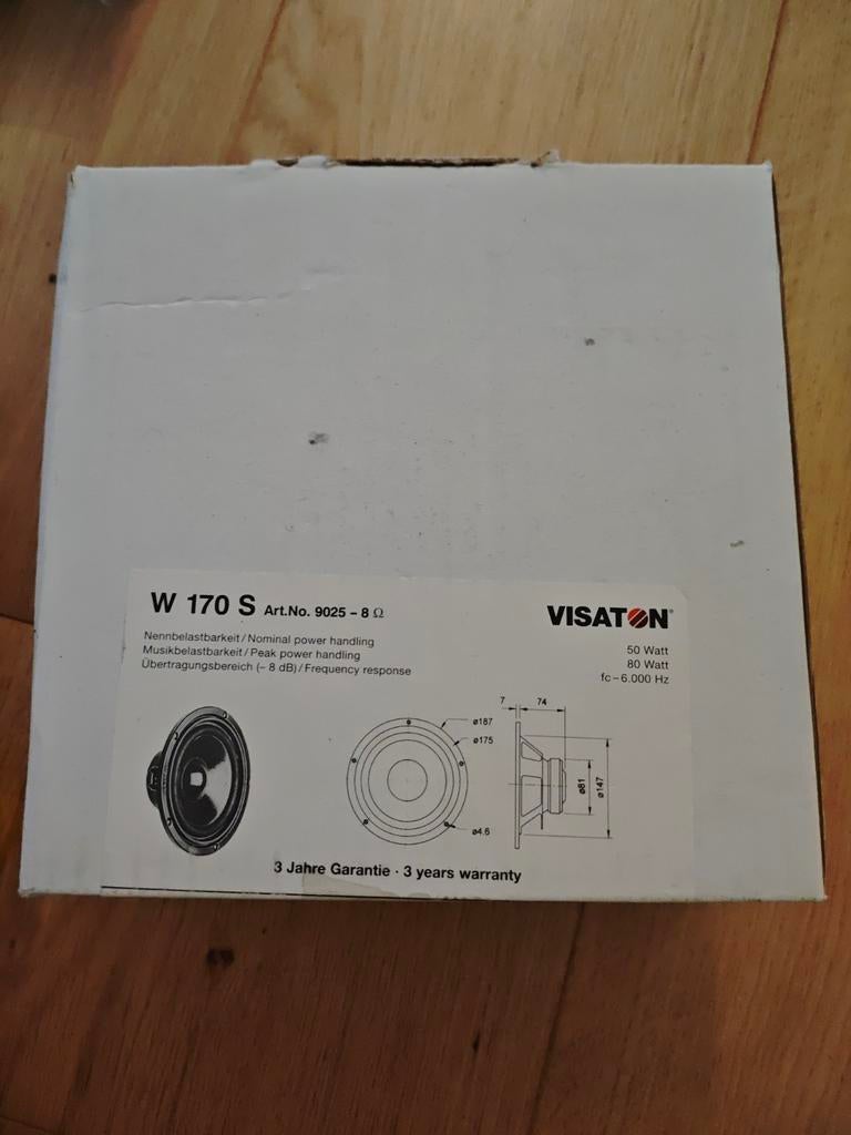 Visaton W 170 S Speaker - Nieuw, Overige merken, Nieuw, Ophalen of Verzenden, 60 tot 120 watt