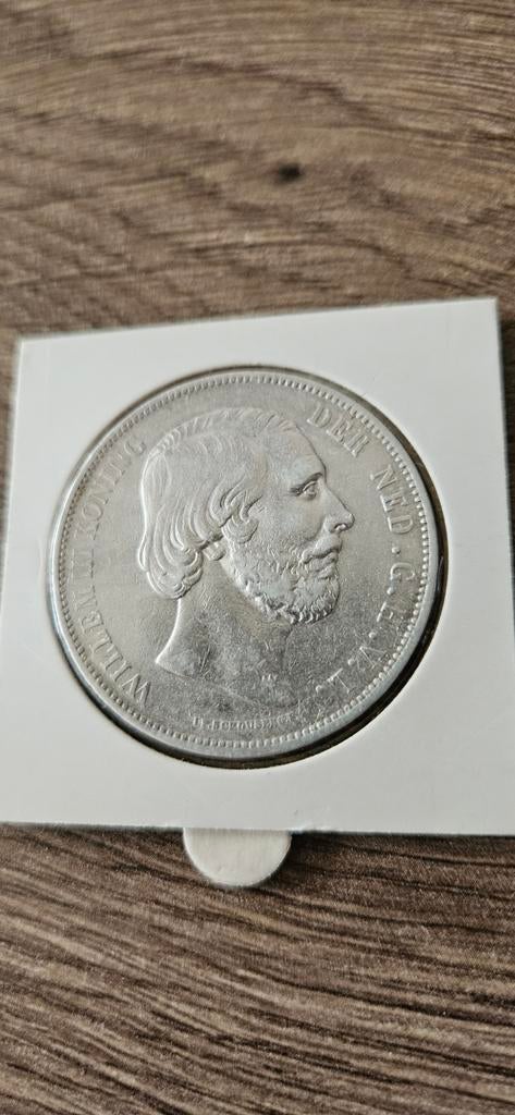 Zilveren rijksdaalder 1870 Willem lll, Postzegels en Munten, Munten | Nederland, Koning Willem III, Zilver, Ophalen of Verzenden