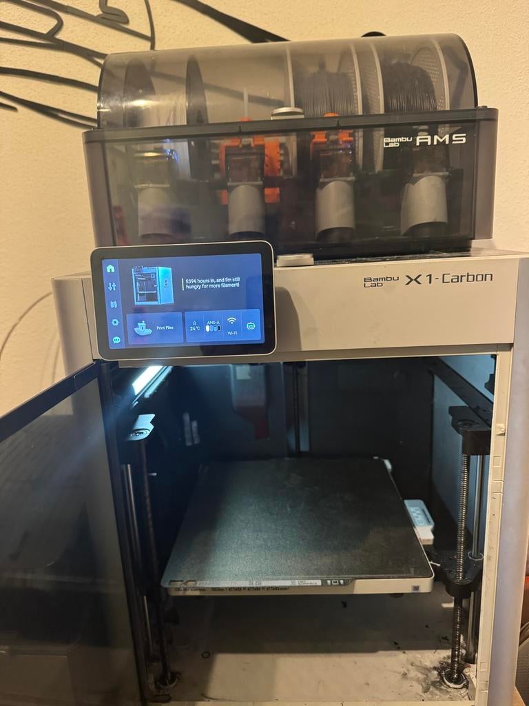 Bambu Lab X1C Combo met AMS en SpacePi x4, Computers en Software, 3D Printers, Zo goed als nieuw, Filament, Ingebouwde Wi-Fi, Ophalen of Verzenden