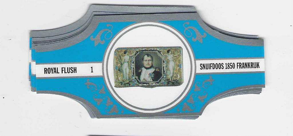 reeks  5417    snuifdoos  1-10 sigarenbanden, Ophalen of Verzenden, Zo goed als nieuw, Sigarenbandjes