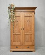 Antieke brocante meidenkast vintage linnenkast demontabel, Antiek en Kunst, Ophalen of Verzenden