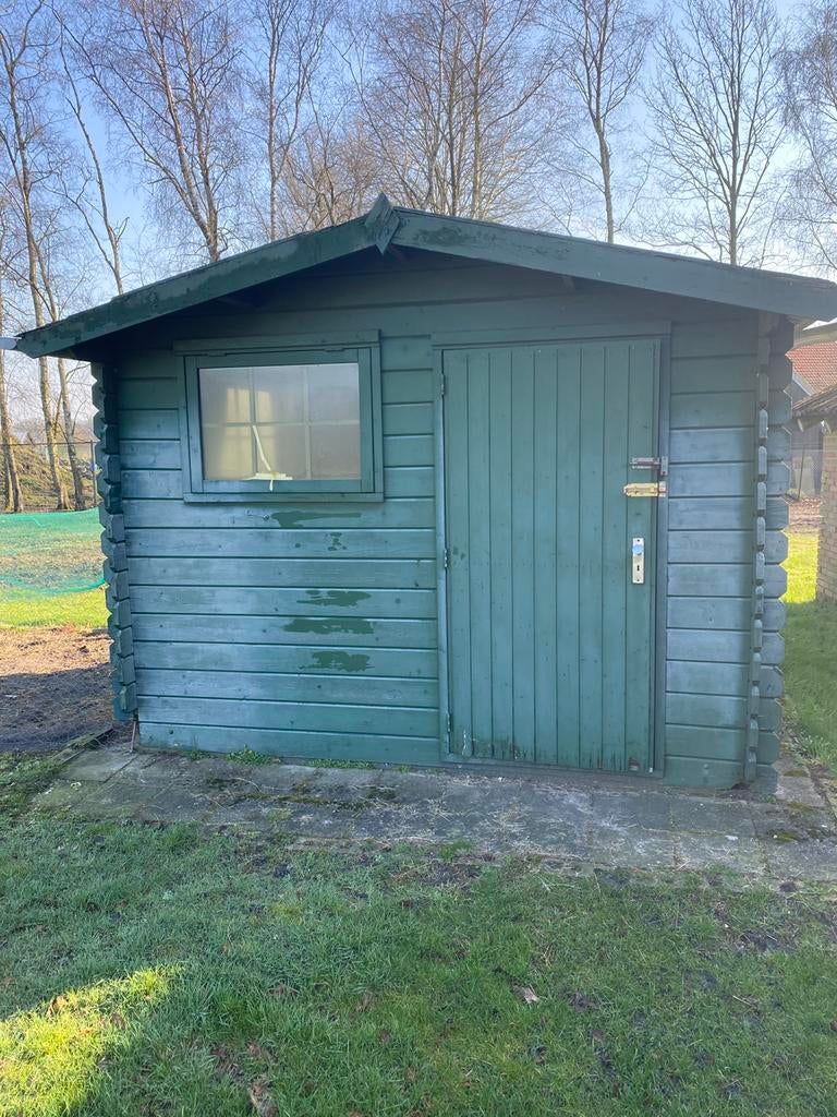 Tuinhuis schuur opslag blokhut hout 3x3. GRATIS op te halen, Tuin en Terras, Tuinhuizen, Ophalen, Gebruikt, 250 tot 500 cm, Blokhut