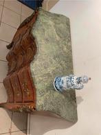 Louis XV-stijl walnoot gefineerde commode met marmeren blad, Ophalen, Gebruikt, 100 tot 150 cm, Antiek klassiek