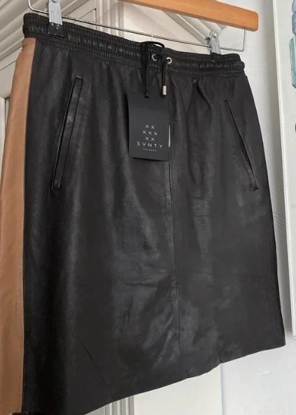 Rok bruin leer S, Kleding | Dames, Rokken, Nieuw, Maat 36 (S), Bruin, Onder de knie, Ophalen of Verzenden