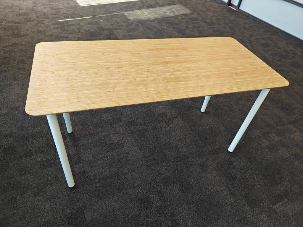 5x Bamboe IKEA Tafel ANFALLARE + ADILS poten, Ophalen, Demontabel, Gebruikt, Bruin