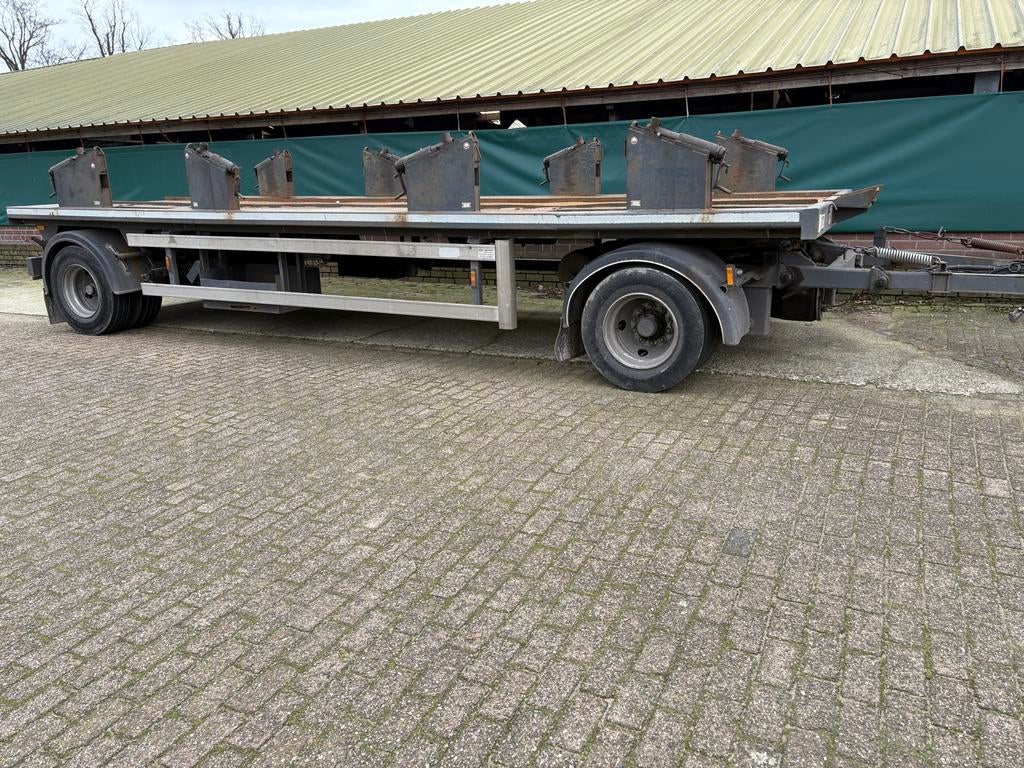 Platte aanhanger balenwagen wagen meerdere op voorraad, Ophalen of Verzenden, Gebruikt