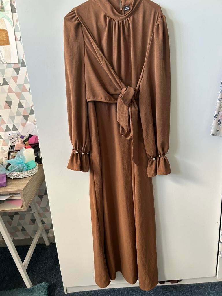 Jurken, Kleding | Dames, Ophalen of Verzenden, Zo goed als nieuw, Maat 46/48 (XL) of groter, Bruin