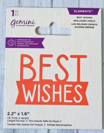 Crafter's Companion Gemini Elements Best Wishes die, Ophalen of Verzenden, Nieuw, Overige thema's