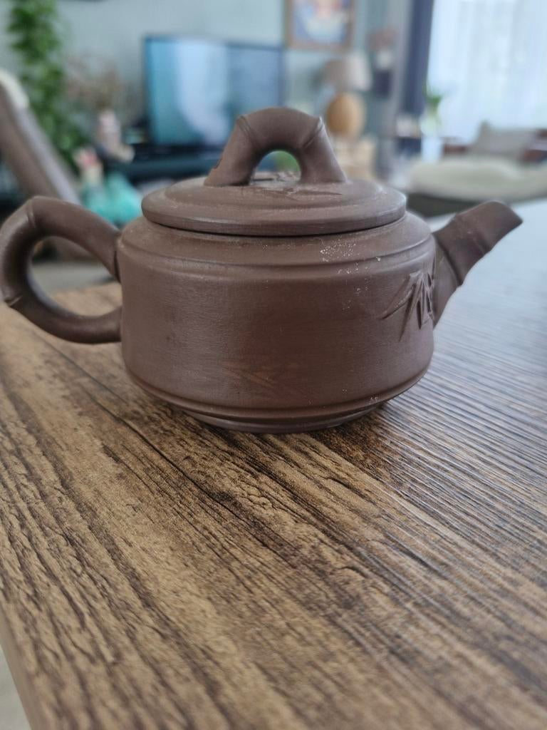 Chinese Yixing theepotje bamboo stijl, Ophalen of Verzenden