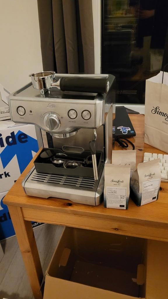 Solis Design Type 110 koffiemachine pistonmachine, Witgoed en Apparatuur, Koffiezetapparaten, Niet werkend, Gemalen koffie, Koffiemachine