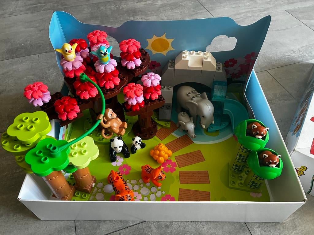 Lego Duplo Wilde Dieren van Azië (10974) Complete Set, Ophalen of Verzenden, Zo goed als nieuw, Complete set, Lego