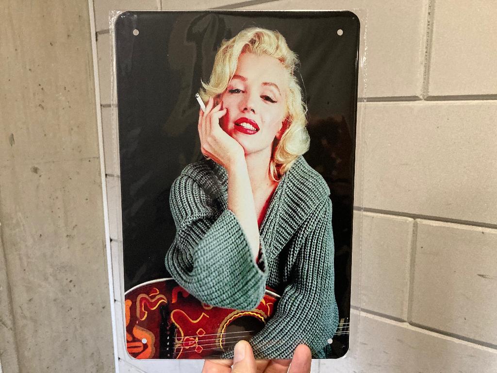 Marilyn Monroe poster metaal, Ophalen of Verzenden, Nieuw, A1 t/m A3, Film en Tv