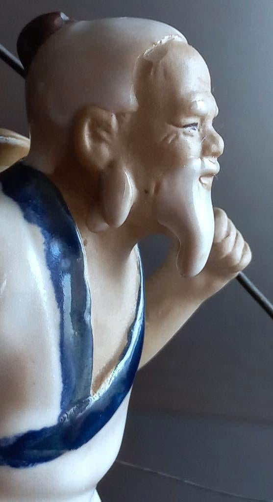 Chinees keramiek geglazuurd figuur met hengel Nr. 4, Antiek en Kunst, Ophalen of Verzenden