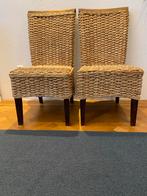 Vier rotan stoelen, Gebruikt, Bruin, Riet of Rotan, Ophalen of Verzenden