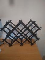 Wijnrekje zwart hout, Ophalen of Verzenden, Hout, Minder dan 50 cm