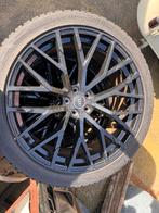 Audi q7 zwarte velg met winterbanden, Auto-onderdelen, Banden en Velgen, Ophalen, Gebruikt, 265 mm, Banden en Velgen