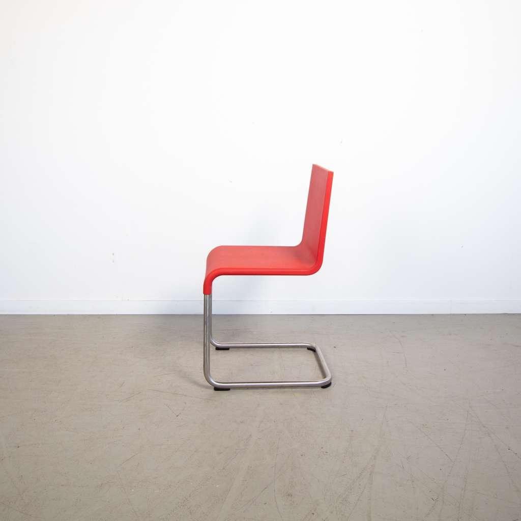 5x Vitra Maarten van Severen .05 Stoel Rood Kunststof, Niet ingevuld, Kunststof, Niet ingevuld, Ophalen of Verzenden