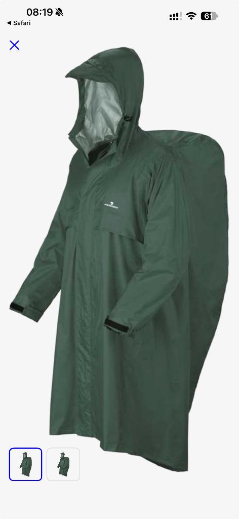 Ferrino Trekker poncho Large, Ophalen of Verzenden, Zo goed als nieuw, Regenjas