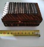 Tramp art Antiek houten kistje top staat, Ophalen of Verzenden