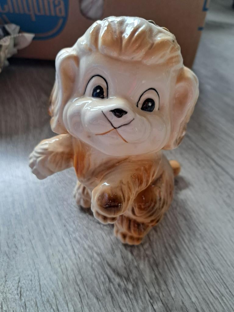 Schattige hond spaarpot, Ophalen of Verzenden, Zo goed als nieuw, Steen, Aardewerk of Keramiek, Dier