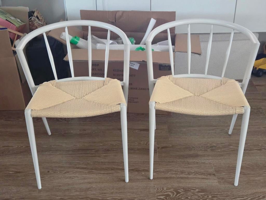 Rotan eetkamerstoelen, Ophalen of Verzenden, Zo goed als nieuw, Twee