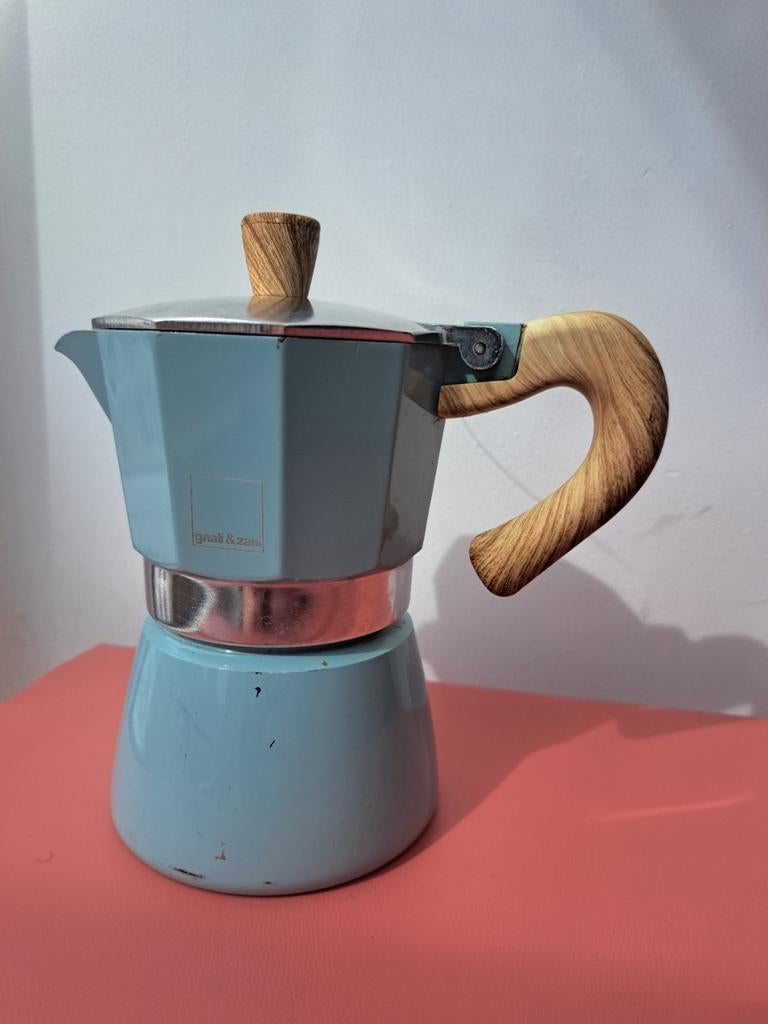 Gnali & Zani espressomaker lichtblauw, Ophalen of Verzenden, Espresso apparaat