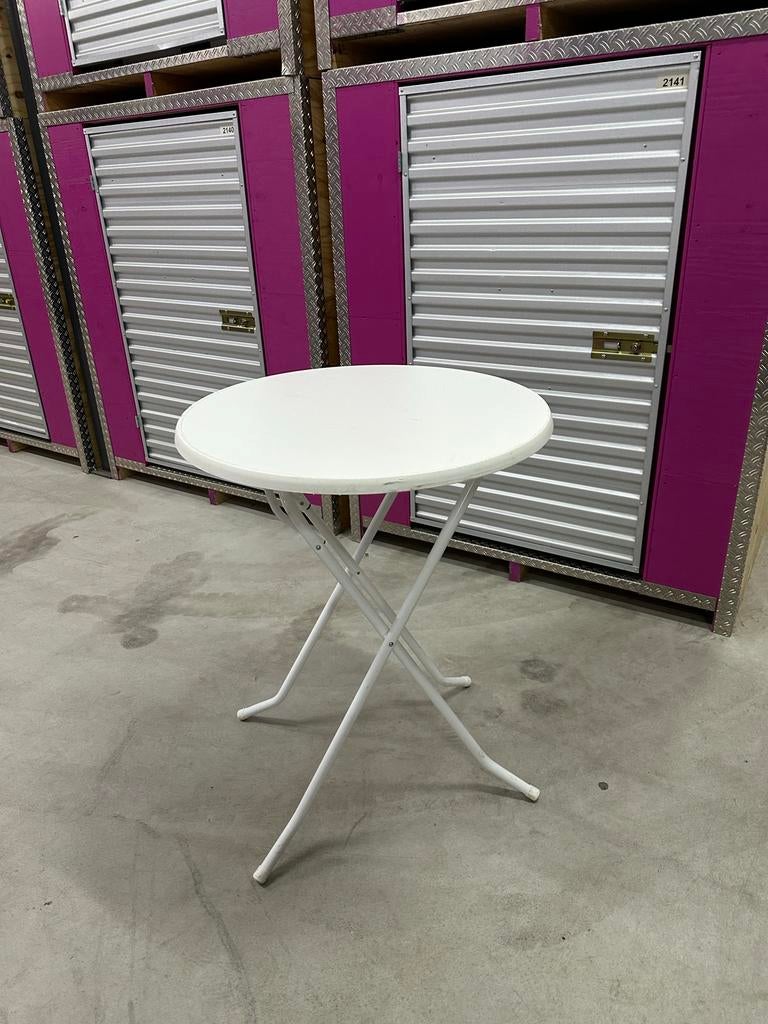 Witte statafel, inklapbaar, Ophalen of Verzenden, Gebruikt