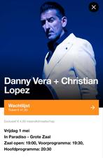 Danny vera in paradiso 6 kaartjes, Twee personen, Mei