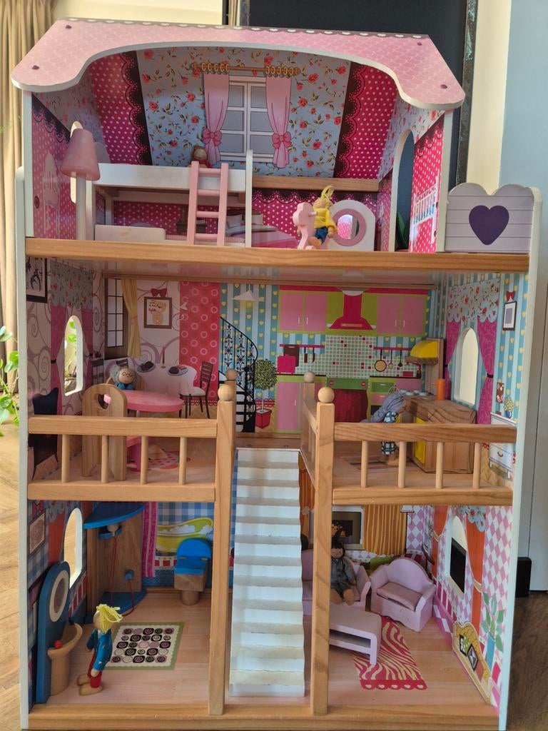 Bandits & Angels poppenhuis incl. Goki familie, Ophalen of Verzenden, Gebruikt, Poppenhuis