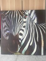 Schilderij Zebra Canvas 100x100 cm, Ophalen