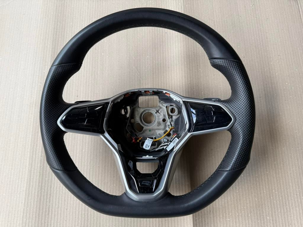 Leren stuur R-line Vw Tiguan incl flippers., Auto-onderdelen, Besturing, Ophalen of Verzenden, Gebruikt, Volkswagen