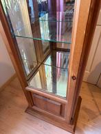 Vitrine kast met hout, spiegel en licht, Ophalen, Minder dan 50 cm, Met deur(en), 200 cm of meer