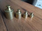 4 koperen gewichten 5, 2, 1, en een 0,5 H, gram, Antiek en Kunst, Antiek | Koper en Brons, Ophalen of Verzenden, Koper
