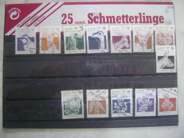 13 postzegels sahara oce, Ophalen of Verzenden, Overige landen, Gestempeld