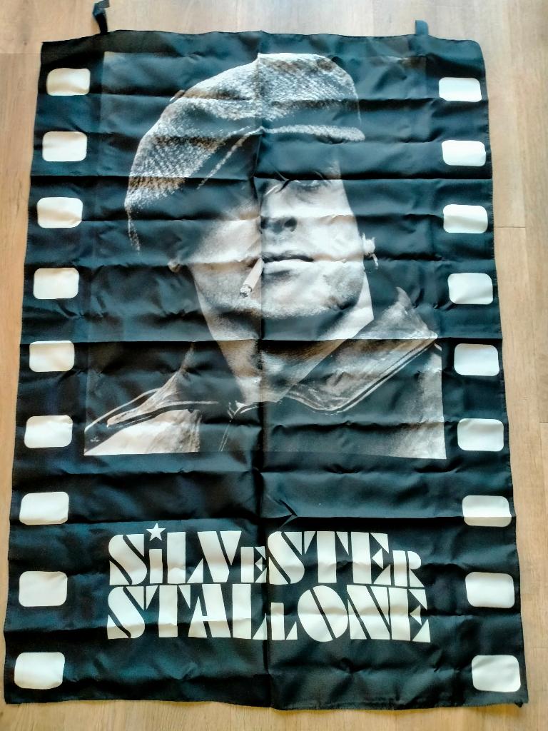 Silvester Stallone film tv Rambo Rocky vintage logo flag, Ophalen of Verzenden, Zo goed als nieuw