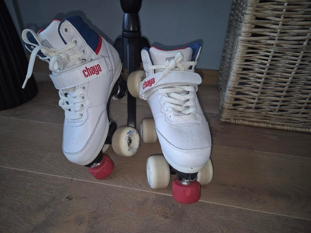 Chaya Sugar Rush Rollerskates - Wit met blauw en rood, Ophalen of Verzenden, Gebruikt, Dames
