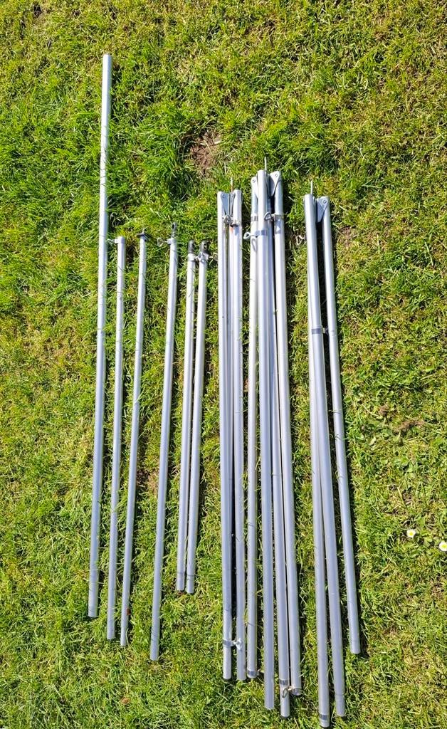 Set aluminium voorluifel tentstokken 25/28 mm, Ophalen, Zo goed als nieuw