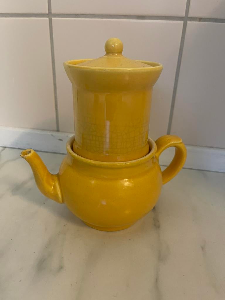 Villeroy & Boch koffiepotje met filter geel, Ophalen of Verzenden