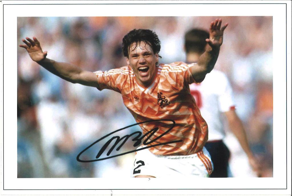 Marco van Basten foto met handtekening (gedrukt), Verzenden, Nieuw, Ajax, Spelerskaart