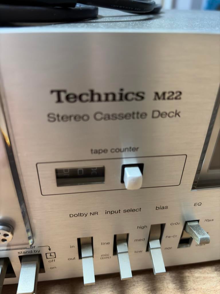 Technics M22 Stereo Cassettedeck - Nieuwe Riemen!, Audio, Tv en Foto, Ophalen of Verzenden, Enkel, Overige merken, Tiptoetsen