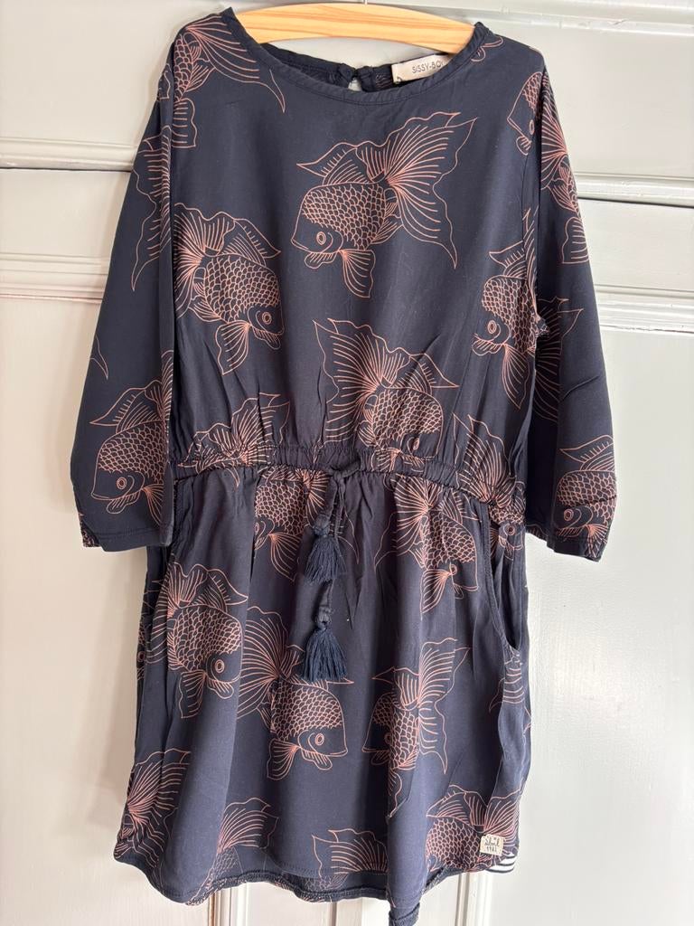 Sissy Boy mooi blauw jurkje vis maat 110-116, Kinderen en Baby's, Kinderkleding | Maat 110, Ophalen of Verzenden, Zo goed als nieuw