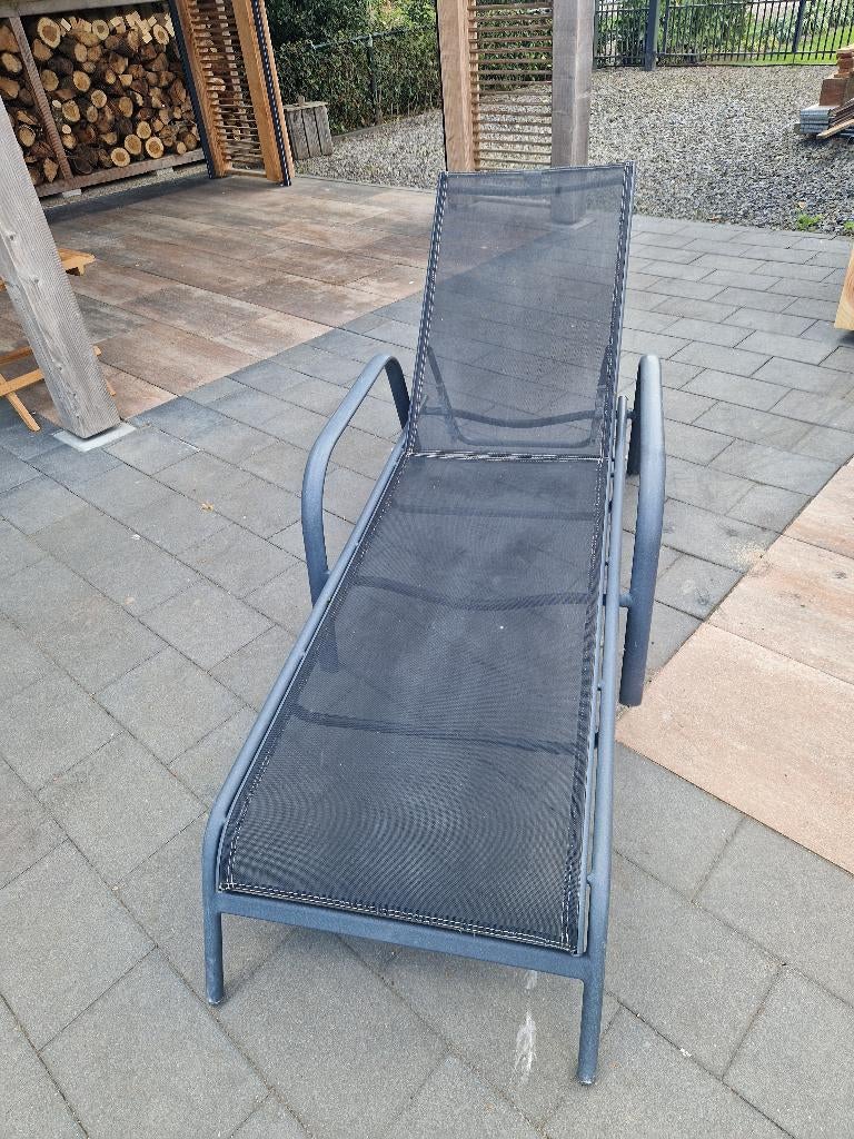 Ligbed, Tuin en Terras, Ophalen, Gebruikt, Aluminium